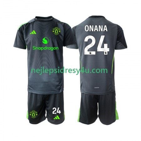Fotbalový Dres Manchester United Andre Onana 24 Brankářské Dětské Venkovní 2025/26